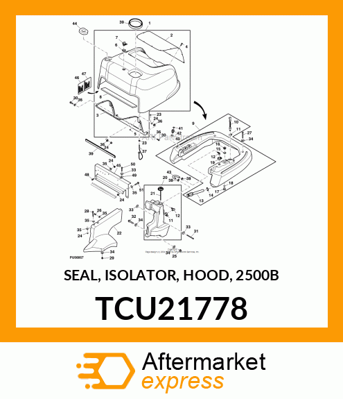 SEAL, ISOLATOR, HOOD, 2500B TCU21778