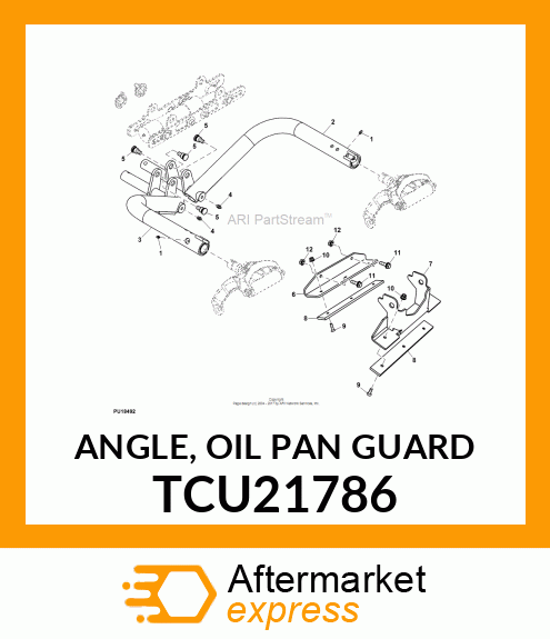 ANGLE, OIL PAN GUARD TCU21786