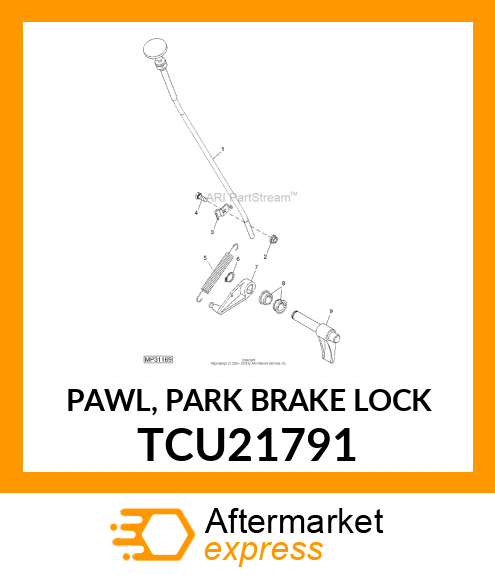 PAWL, PARK BRAKE LOCK TCU21791