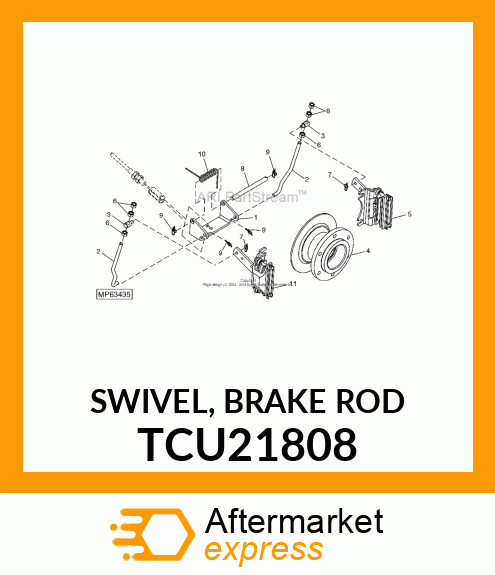 SWIVEL, BRAKE ROD TCU21808