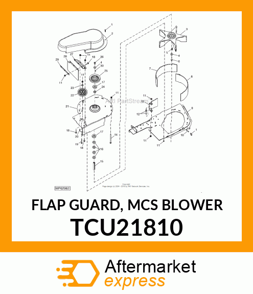 FLAP GUARD, MCS BLOWER TCU21810