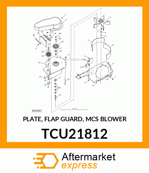 PLATE, FLAP GUARD, MCS BLOWER TCU21812