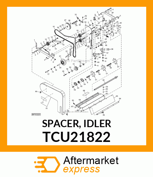 SPACER, IDLER TCU21822