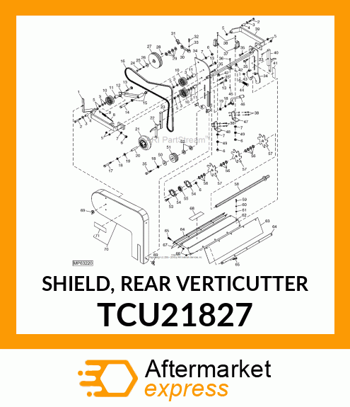 SHIELD, REAR VERTICUTTER TCU21827