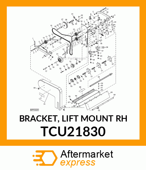 BRACKET, LIFT MOUNT RH TCU21830