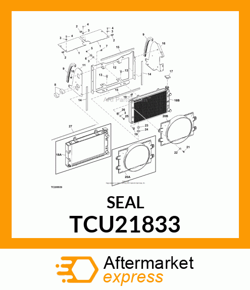 SEAL, ISOLATOR, HOOD TCU21833