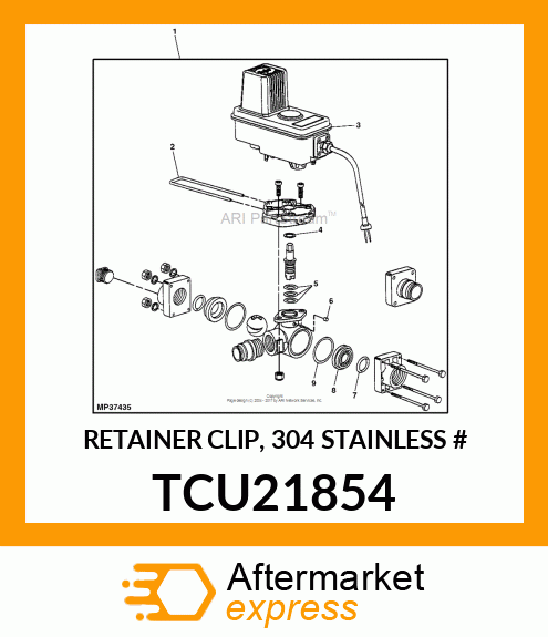 RETAINER CLIP, 304 STAINLESS # TCU21854