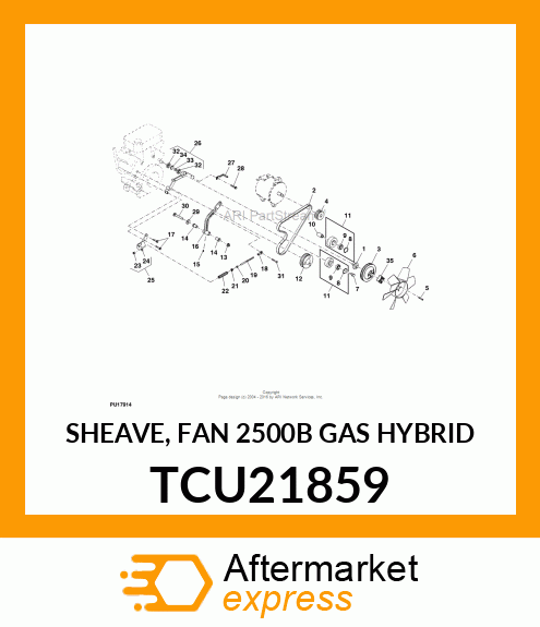 SHEAVE, FAN (2500B GAS HYBRID) TCU21859