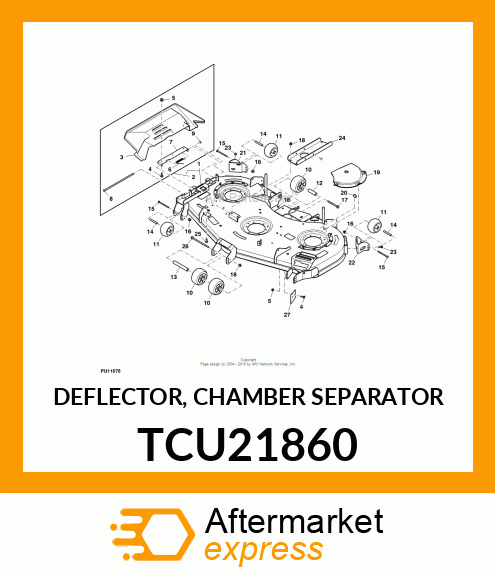 DEFLECTOR, CHAMBER SEPARATOR TCU21860