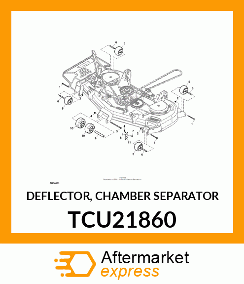 DEFLECTOR, CHAMBER SEPARATOR TCU21860