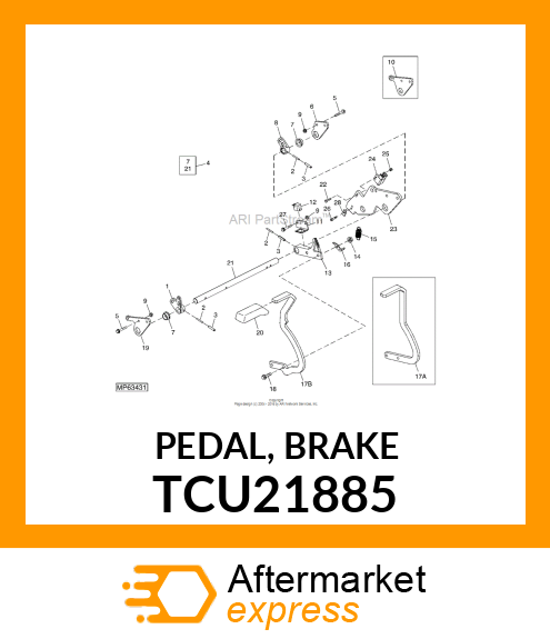 PEDAL, BRAKE TCU21885