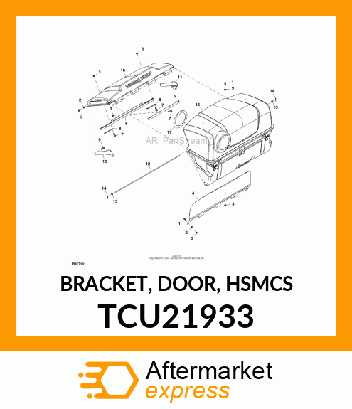 BRACKET, DOOR, HSMCS TCU21933