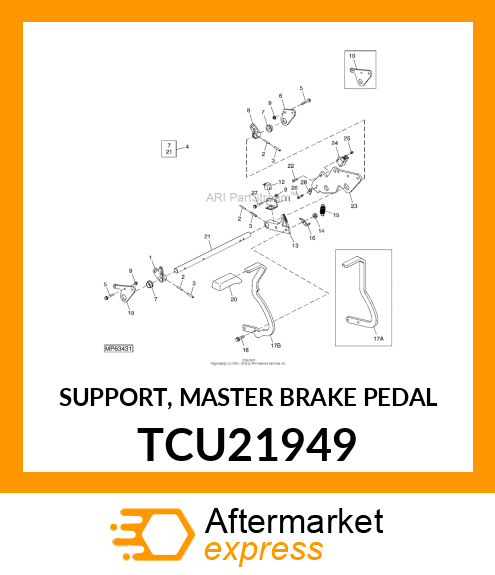 SUPPORT, MASTER BRAKE PEDAL TCU21949