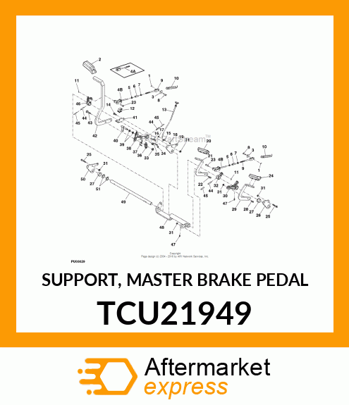 SUPPORT, MASTER BRAKE PEDAL TCU21949