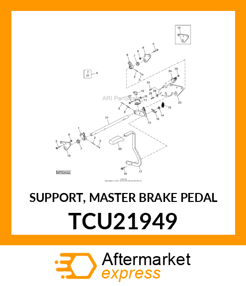 SUPPORT, MASTER BRAKE PEDAL TCU21949