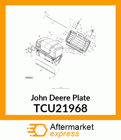 PLATE, DOOR LATCH DFS TCU21968