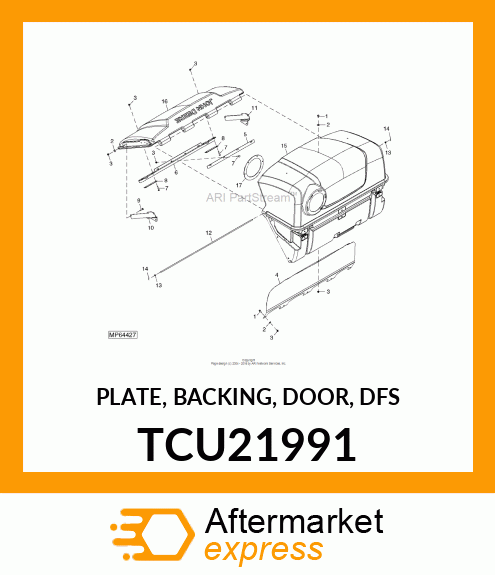 PLATE, BACKING, DOOR, DFS TCU21991