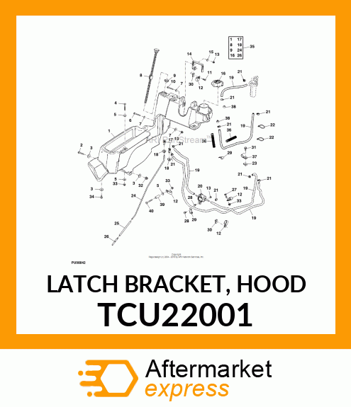 LATCH BRACKET, HOOD TCU22001