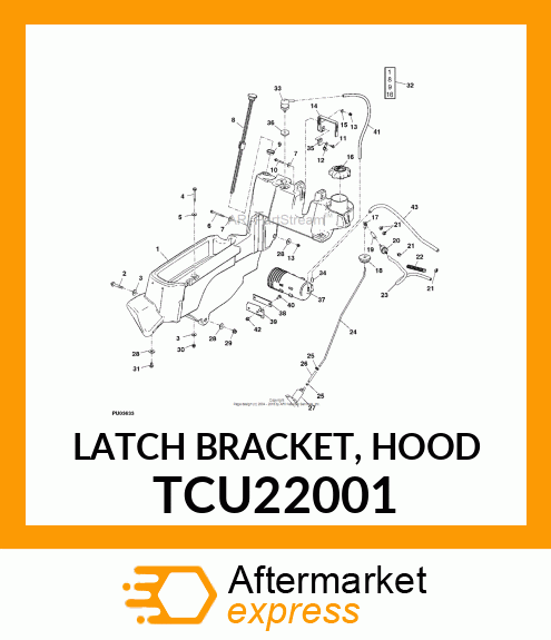 LATCH BRACKET, HOOD TCU22001