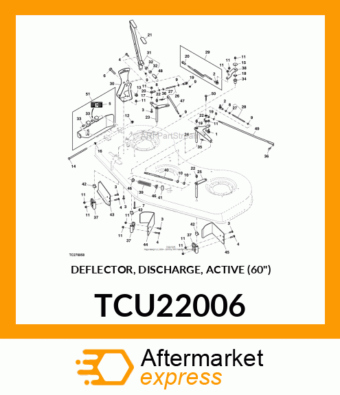 DEFLECTOR, DISCHARGE, ACTIVE (60") TCU22006