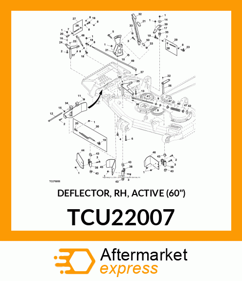 DEFLECTOR, RH, ACTIVE (60") TCU22007