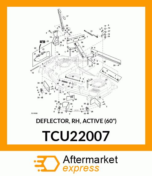 DEFLECTOR, RH, ACTIVE (60") TCU22007