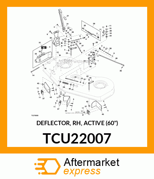 DEFLECTOR, RH, ACTIVE (60") TCU22007