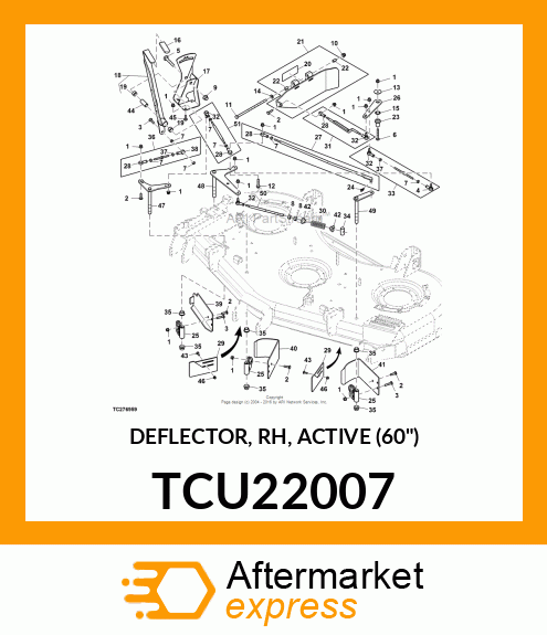 DEFLECTOR, RH, ACTIVE (60") TCU22007