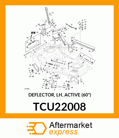 DEFLECTOR, LH, ACTIVE (60") TCU22008