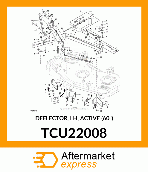 DEFLECTOR, LH, ACTIVE (60") TCU22008