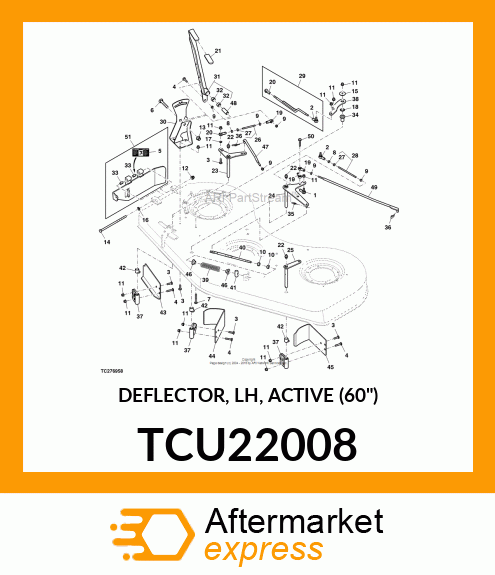 DEFLECTOR, LH, ACTIVE (60") TCU22008