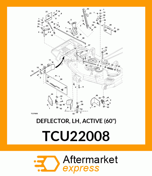 DEFLECTOR, LH, ACTIVE (60") TCU22008