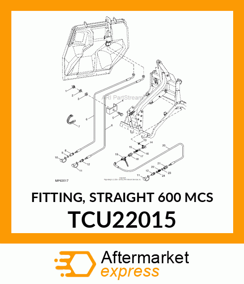 FITTING, STRAIGHT 600 MCS TCU22015