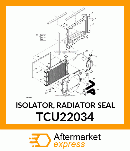 ISOLATOR, RADIATOR SEAL TCU22034