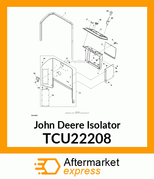 ISOLATOR, SHAPED STRIP TCU22208