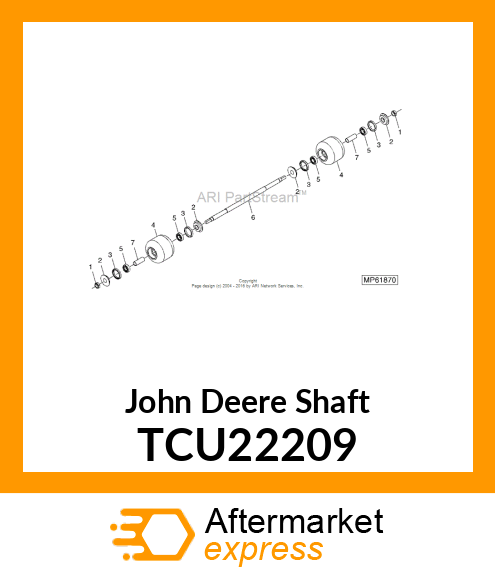 SHAFT, FRONT AXLE # TCU22209