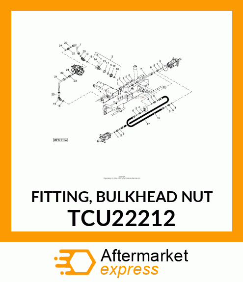 FITTING, BULKHEAD NUT TCU22212