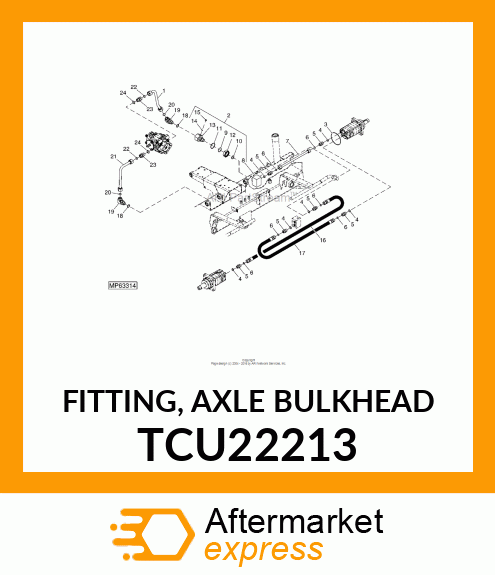 FITTING, AXLE BULKHEAD TCU22213