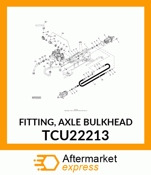 FITTING, AXLE BULKHEAD TCU22213