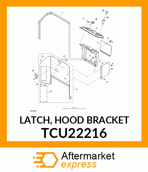 LATCH, HOOD BRACKET TCU22216