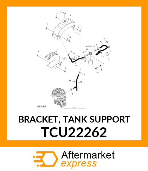 BRACKET, TANK SUPPORT TCU22262