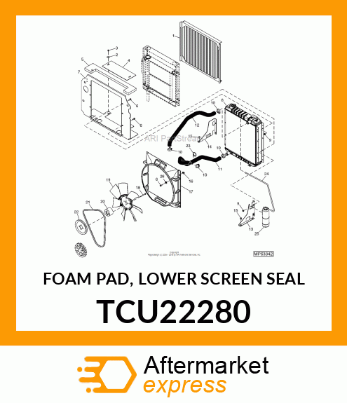 FOAM PAD, LOWER SCREEN SEAL TCU22280