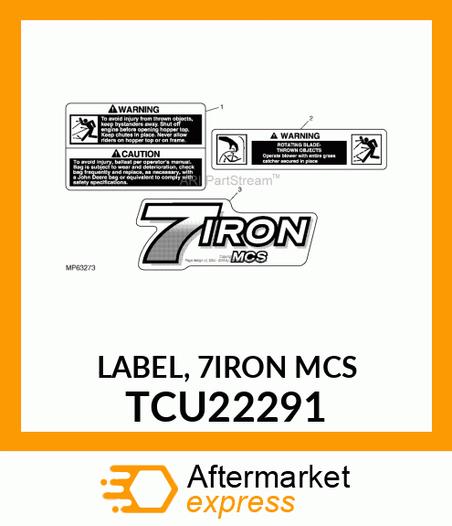 LABEL, 7IRON MCS TCU22291