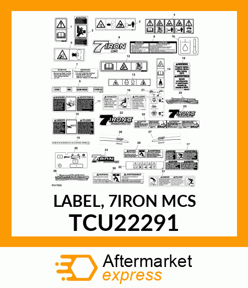 LABEL, 7IRON MCS TCU22291