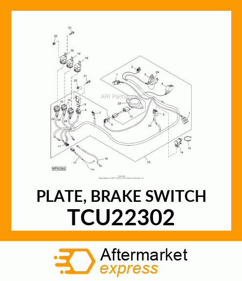 PLATE, BRAKE SWITCH TCU22302