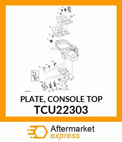 PLATE, CONSOLE TOP TCU22303