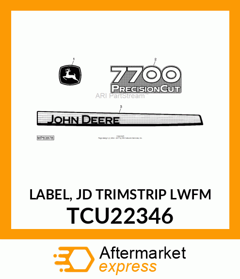 LABEL, JD TRIMSTRIP LWFM TCU22346