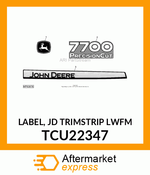 LABEL, JD TRIMSTRIP LWFM TCU22347