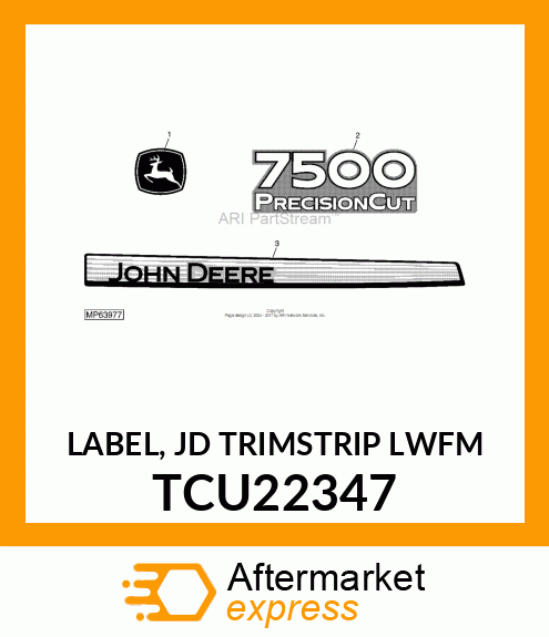 LABEL, JD TRIMSTRIP LWFM TCU22347