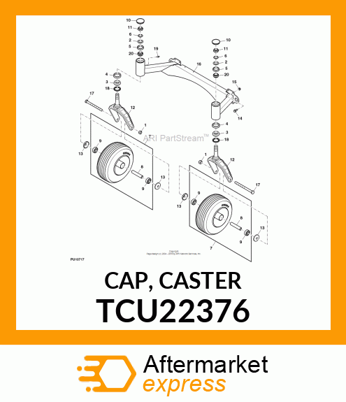 CAP, CASTER TCU22376